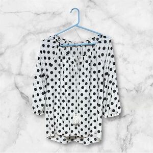 CUKY Polka Dot Women's Top - Black and White size medium